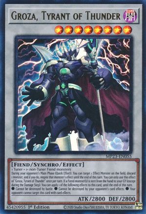 Groza, Tyrant of Thunder (MP23-EN055) - 25th Anniversary Tin: Dueling Heroes Mega Pack 1st Edition - Premium Yugioh Single from Konami - Just $0.25! Shop now at Game Crave Tournament Store