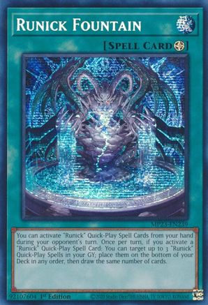 Runick Fountain (MP23-EN239) - 25th Anniversary Tin: Dueling Heroes Mega Pack 1st Edition - Premium Yugioh Single from Konami - Just $0.38! Shop now at Game Crave Tournament Store