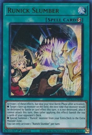 Runick Slumber (MP23-EN246) - 25th Anniversary Tin: Dueling Heroes Mega Pack 1st Edition - Premium Yugioh Single from Konami - Just $0.26! Shop now at Game Crave Tournament Store