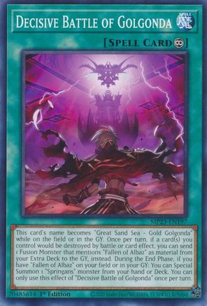 Decisive Battle of Golgonda (MP23-EN197) - 25th Anniversary Tin: Dueling Heroes Mega Pack 1st Edition - Premium Yugioh Single from Konami - Just $0.25! Shop now at Game Crave Tournament Store