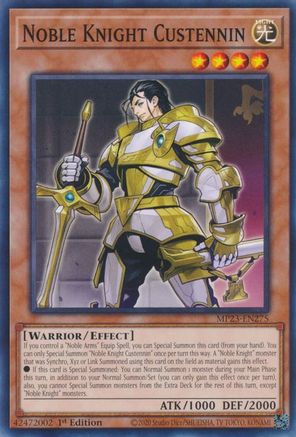 Noble Knight Custennin (MP23-EN275) - 25th Anniversary Tin: Dueling Heroes Mega Pack 1st Edition - Premium Yugioh Single from Konami - Just $0.25! Shop now at Game Crave Tournament Store