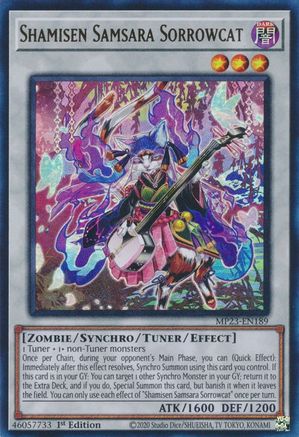Shamisen Samsara Sorrowcat (MP23-EN189) - 25th Anniversary Tin: Dueling Heroes Mega Pack 1st Edition - Premium Yugioh Single from Konami - Just $0.25! Shop now at Game Crave Tournament Store