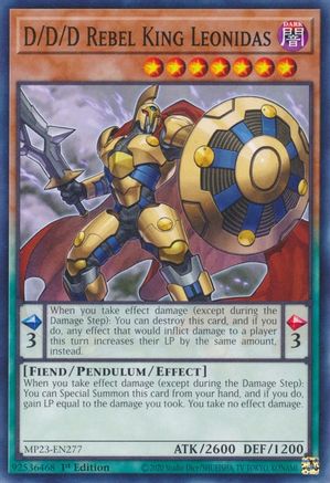 D/D/D Rebel King Leonidas (MP23-EN277) - 25th Anniversary Tin: Dueling Heroes Mega Pack 1st Edition - Premium Yugioh Single from Konami - Just $0.25! Shop now at Game Crave Tournament Store