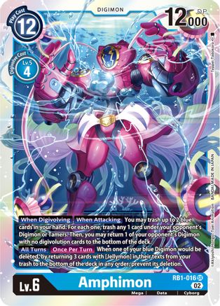 Amphimon (RB1-016) - Resurgence Booster Foil - Premium Digimon Single from Bandai - Just $1.90! Shop now at Game Crave Tournament Store