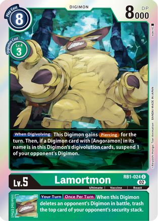 Lamortmon (RB1-024) - Resurgence Booster Foil - Premium Digimon Single from Bandai - Just $0.08! Shop now at Game Crave Tournament Store