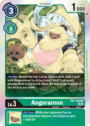 Angoramon (RB1-020) - Resurgence Booster Foil - Premium Digimon Single from Bandai - Just $0.25! Shop now at Game Crave Tournament Store