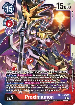 Proximamon (RB1-036) - Resurgence Booster Foil - Premium Digimon Single from Bandai - Just $9.74! Shop now at Game Crave Tournament Store