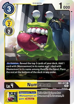 Numemon (RB1-017) - Resurgence Booster Foil - Premium Digimon Single from Bandai - Just $0.25! Shop now at Game Crave Tournament Store