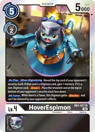HoverEspimon (RB1-027) - Resurgence Booster Foil - Premium Digimon Single from Bandai - Just $3.48! Shop now at Game Crave Tournament Store