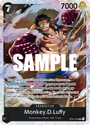 Monkey.D.Luffy (090) (OP04-090) - Kingdoms of Intrigue Foil - Premium One Piece Single from Bandai - Just $1.71! Shop now at Game Crave Tournament Store
