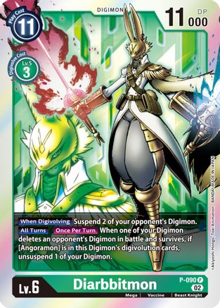 Diarbbitmon - P-090 (P-090) - Digimon Promotion Cards Foil - Premium Digimon Single from Bandai - Just $0.08! Shop now at Game Crave Tournament Store