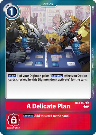 A Delicate Plan (Resurgence Booster Reprint) (BT3-097) - Resurgence Booster Foil - Premium Digimon Single from Bandai - Just $0.25! Shop now at Game Crave Tournament Store