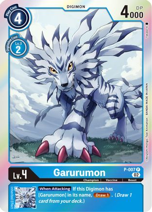 Garurumon (Resurgence Booster Reprint) (P-007) - Resurgence Booster Foil - Premium Digimon Single from Bandai - Just $0.29! Shop now at Game Crave Tournament Store