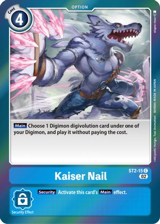 Kaiser Nail (Resurgence Booster Reprint) (ST2-15) - Resurgence Booster Foil - Premium Digimon Single from Bandai - Just $0.25! Shop now at Game Crave Tournament Store