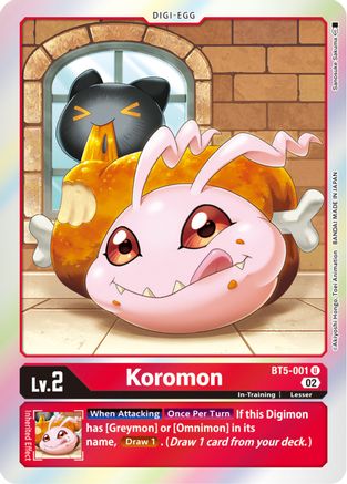 Koromon (Resurgence Booster Reprint) (BT5-001) - Resurgence Booster Foil - Premium Digimon Single from Bandai - Just $0.25! Shop now at Game Crave Tournament Store