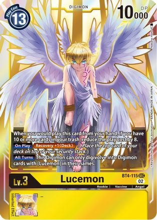 Lucemon (Resurgence Booster Reprint) (BT4-115) - Resurgence Booster Foil - Premium Digimon Single from Bandai - Just $2.42! Shop now at Game Crave Tournament Store