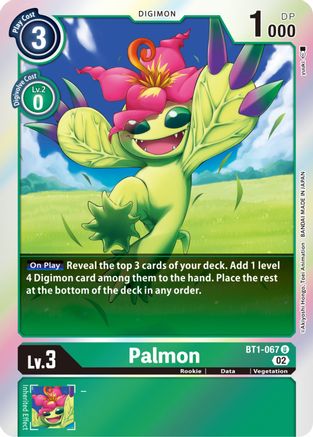 Palmon (Resurgence Booster Reprint) (BT1-067) - Resurgence Booster Foil - Premium Digimon Single from Bandai - Just $0.25! Shop now at Game Crave Tournament Store