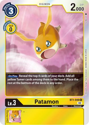 Patamon (Resurgence Booster Reprint) (BT1-048) - Resurgence Booster Foil - Premium Digimon Single from Bandai - Just $0.08! Shop now at Game Crave Tournament Store