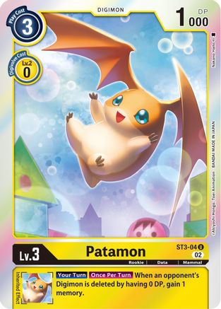 Patamon - ST3-04 (Resurgence Booster Reprint) (ST3-04) - Resurgence Booster Foil - Premium Digimon Single from Bandai - Just $0.25! Shop now at Game Crave Tournament Store