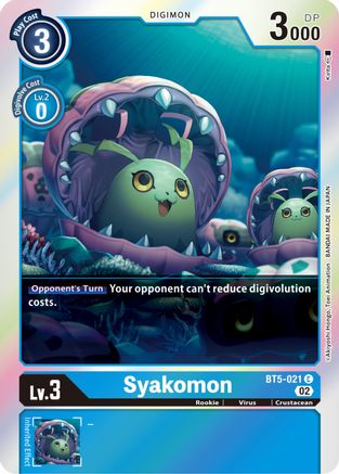 Syakomon (Resurgence Booster Reprint) (BT5-021) - Resurgence Booster Foil - Premium Digimon Single from Bandai - Just $0.25! Shop now at Game Crave Tournament Store