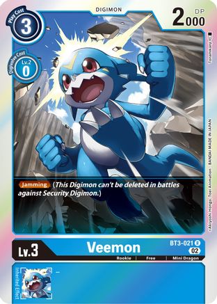 Veemon (Resurgence Booster Reprint) (BT3-021) - Resurgence Booster Foil - Premium Digimon Single from Bandai - Just $0.25! Shop now at Game Crave Tournament Store