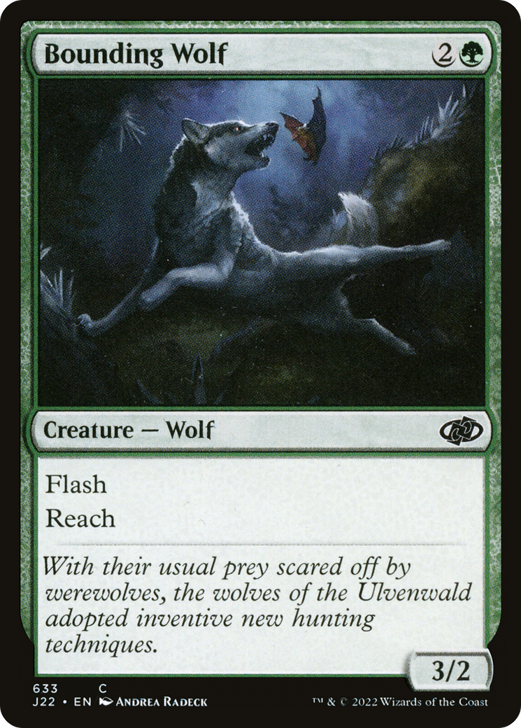 Bounding Wolf (J22-633) - Jumpstart 2022 - Premium MTG Single from Wizards of the Coast - Just $0.08! Shop now at Game Crave Tournament Store