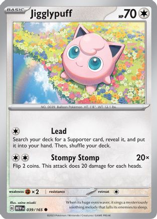 Jigglypuff 39 - SV Scarlet and Violet 151 - Premium Pokemon Single from Nintendo - Just $0.25! Shop now at Game Crave Tournament Store