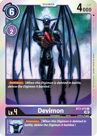 Devimon (Resurgence Booster Reprint) (BT2-074) - Resurgence Booster Foil - Premium Digimon Single from Bandai - Just $0.25! Shop now at Game Crave Tournament Store