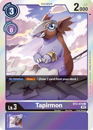 Tapirmon (Resurgence Booster Reprint) (BT2-070) - Resurgence Booster Foil - Premium Digimon Single from Bandai - Just $0.25! Shop now at Game Crave Tournament Store