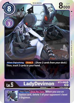 LadyDevimon (Resurgence Booster Reprint) (BT3-088) - Resurgence Booster Foil - Premium Digimon Single from Bandai - Just $0.35! Shop now at Game Crave Tournament Store