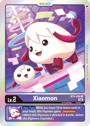 Xiaomon (Resurgence Booster Reprint) (BT4-006) - Resurgence Booster Foil - Premium Digimon Single from Bandai - Just $0.25! Shop now at Game Crave Tournament Store