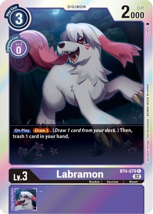 Labramon (Resurgence Booster Reprint) (BT4-079) - Resurgence Booster Foil - Premium Digimon Single from Bandai - Just $0.25! Shop now at Game Crave Tournament Store