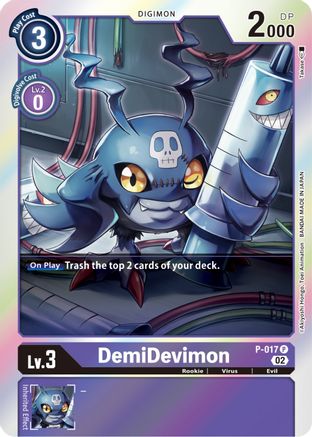 DemiDevimon - P-017 (Resurgence Booster Reprint) (P-017) - Resurgence Booster Foil - Premium Digimon Single from Bandai - Just $0.25! Shop now at Game Crave Tournament Store