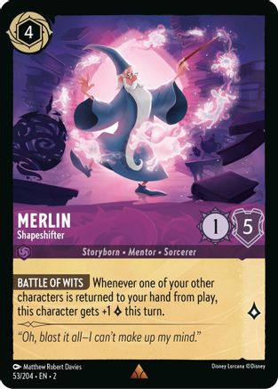 Merlin - Shapeshifter (53/204) - Rise of the Floodborn - Premium Lorcana Single from Disney - Just $0.08! Shop now at Game Crave Tournament Store
