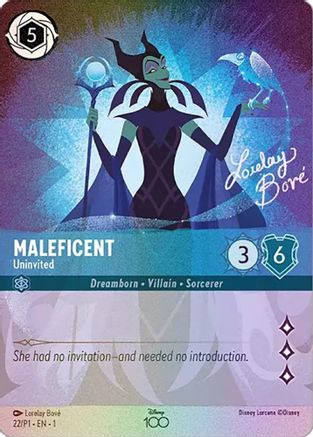 Maleficent - Uninvited (Alternate Art) (22) - Disney100 Promos Holofoil - Premium Lorcana Single from Disney100 Promos - Just $1.26! Shop now at Game Crave Tournament Store