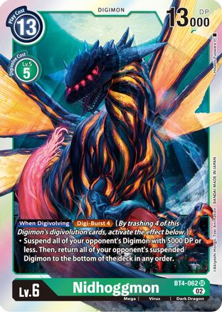 Nidhoggmon (Resurgence Booster Reprint) (BT4-062) - Resurgence Booster Foil - Premium Digimon Single from Bandai - Just $0.08! Shop now at Game Crave Tournament Store