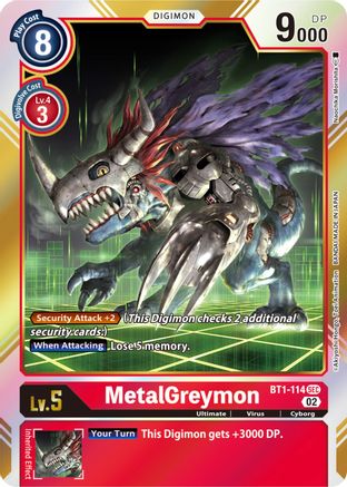 MetalGreymon (Resurgence Booster Reprint) (BT1-114) - Resurgence Booster Foil - Premium Digimon Single from Bandai - Just $0.62! Shop now at Game Crave Tournament Store