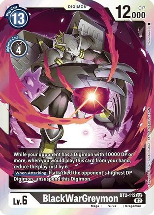 BlackWarGreymon (Resurgence Booster Reprint) (BT2-112) - Resurgence Booster Foil - Premium Digimon Single from Bandai - Just $0.25! Shop now at Game Crave Tournament Store