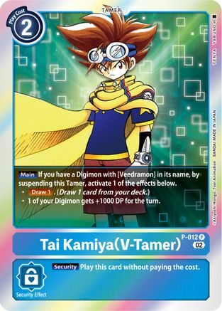 Tai Kamiya (V-Tamer) - P-012 (Resurgence Booster Reprint) (P-012) - Resurgence Booster Foil - Premium Digimon Single from Bandai - Just $0.25! Shop now at Game Crave Tournament Store