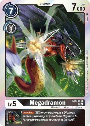 Megadramon (Resurgence Booster Reprint) (ST5-11) - Resurgence Booster Foil - Premium Digimon Single from Bandai - Just $0.25! Shop now at Game Crave Tournament Store