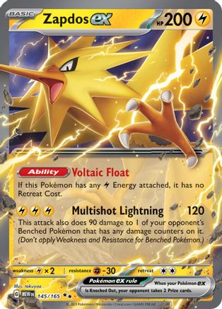 Zapdos ex - 145/165 145 - SV Scarlet and Violet 151 Holofoil - Premium Pokemon Single from Nintendo - Just $1.15! Shop now at Game Crave Tournament Store