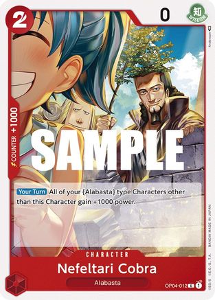 Nefeltari Cobra (OP04-012) - Kingdoms of Intrigue - Premium One Piece Single from Bandai - Just $0.25! Shop now at Game Crave Tournament Store