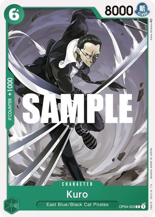 Kuro (OP04-023) - Kingdoms of Intrigue - Premium One Piece Single from Bandai - Just $0.08! Shop now at Game Crave Tournament Store