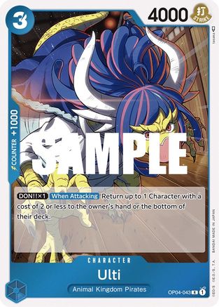 Ulti (OP04-043) - Kingdoms of Intrigue Foil - Premium One Piece Single from Bandai - Just $0.08! Shop now at Game Crave Tournament Store