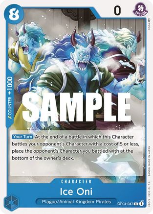 Ice Oni (OP04-047) - Kingdoms of Intrigue - Premium One Piece Single from Bandai - Just $0.08! Shop now at Game Crave Tournament Store