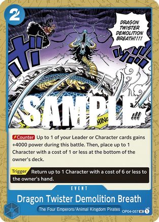 Dragon Twister Demolition Breath (OP04-057) - Kingdoms of Intrigue - Premium One Piece Single from Bandai - Just $0.08! Shop now at Game Crave Tournament Store