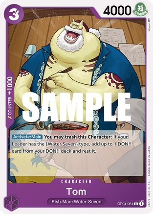Tom (OP04-061) - Kingdoms of Intrigue - Premium One Piece Single from Bandai - Just $0.08! Shop now at Game Crave Tournament Store