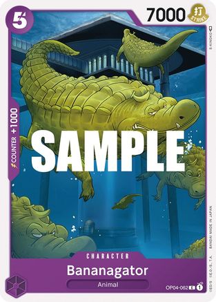 Bananagator (OP04-062) - Kingdoms of Intrigue - Premium One Piece Single from Bandai - Just $0.25! Shop now at Game Crave Tournament Store