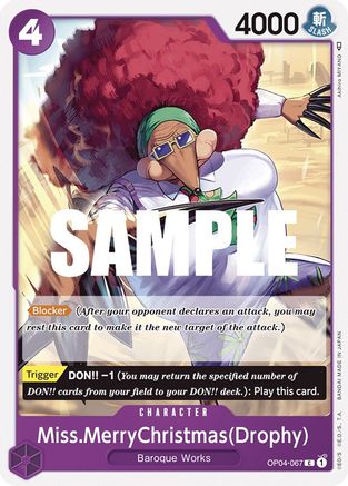 Miss.MerryChristmas(Drophy) (OP04-067) - Kingdoms of Intrigue - Premium One Piece Single from Bandai - Just $0.08! Shop now at Game Crave Tournament Store