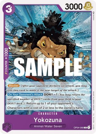 Yokozuna (OP04-068) - Kingdoms of Intrigue - Premium One Piece Single from Bandai - Just $0.08! Shop now at Game Crave Tournament Store